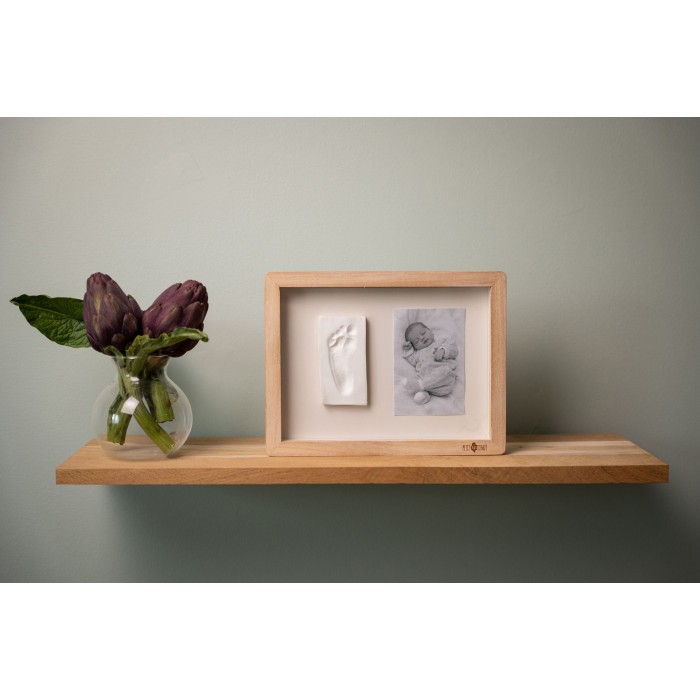 Rama cu kit amprenta pentru bebelusi - Classic Frame - Ivy Grey - Petit Artichaut