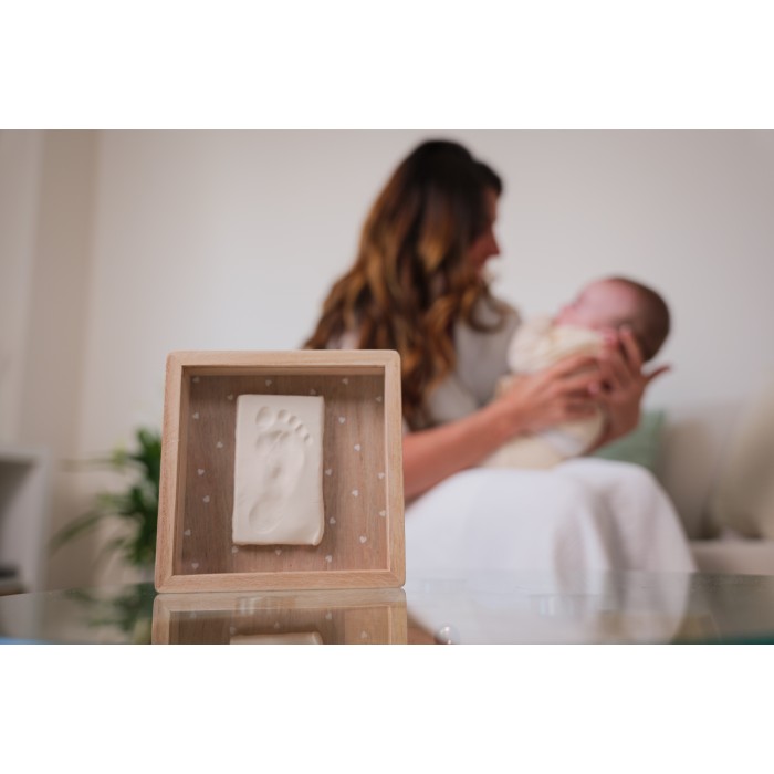 Rama din lemn cu Kit amprenta - PRINT BOX - PRETTY HEARTS - Petit Artichaut