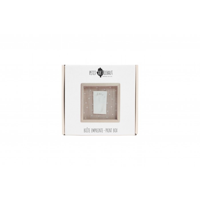 Rama din lemn cu Kit amprenta - PRINT BOX - PRETTY HEARTS - Petit Artichaut