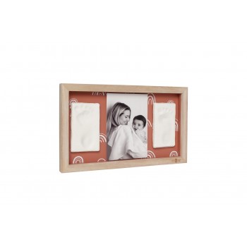 Rama foto cu Kit amprenta dublu - Rainbow Terracotta - Petit Artichaut Rama foto cu Kit amprenta dublu - Rainbow Terracotta - Petit Artichaut