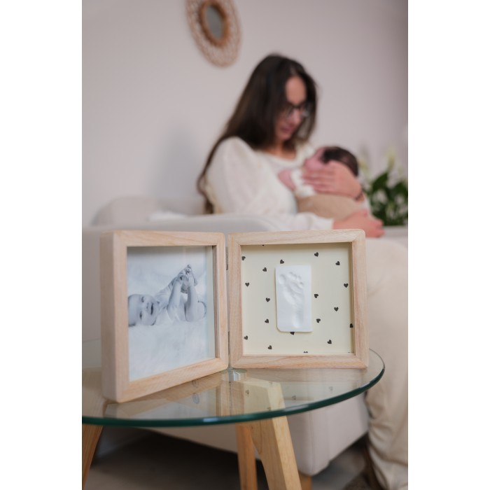 Rama dubla cu Kit amprenta - PRETTY HEARTS - Petit Artichaut