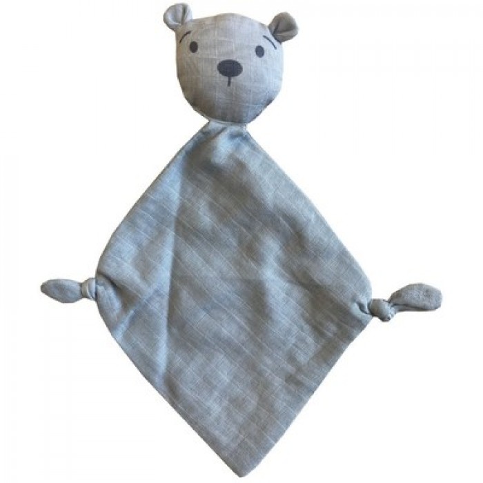 Jucarie paturica din bumbac organic pentru nou-nascuti - Rosie - URSULET - Dusty Blue - Petú Petú