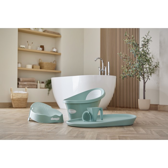Suport ergonomic pentru baie nou nascut  - Eucalyptus - Shnuggle