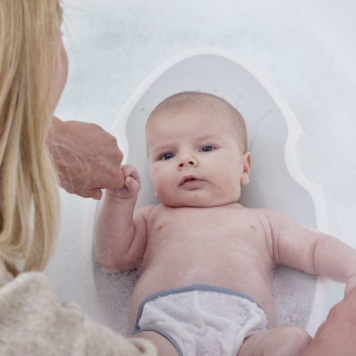 Suport ergonomic pentru baie nou nascut  - Eucalyptus - Shnuggle