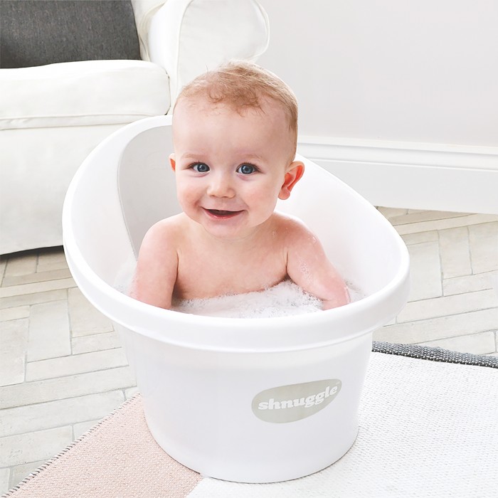 Cadita pentru bebelusi - White with Grey - Shnuggle