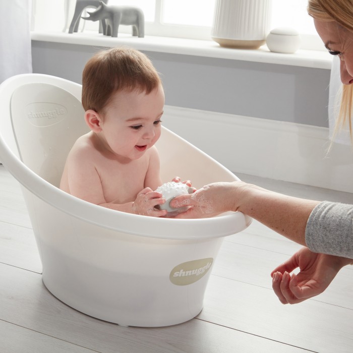 Cadita pentru bebelusi - White with Grey - Shnuggle