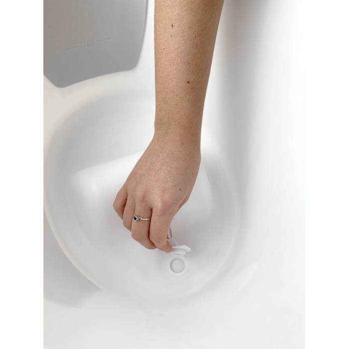 Cadita pentru bebelusi - White with Grey - Shnuggle
