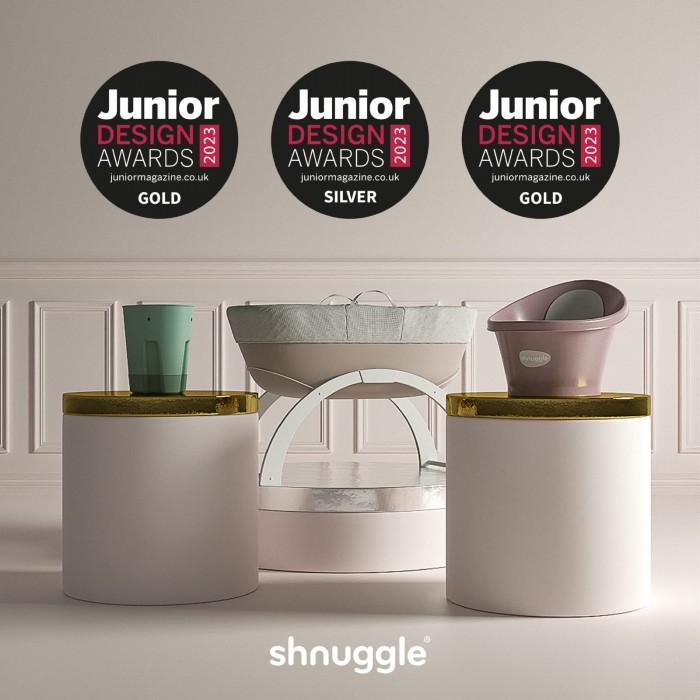 Cadita pentru bebelusi - White with Grey - Shnuggle