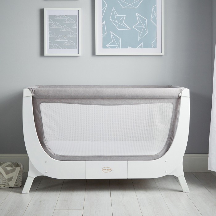 Patut pentru bebelusi - Air Cot - Stone Grey - Shnuggle