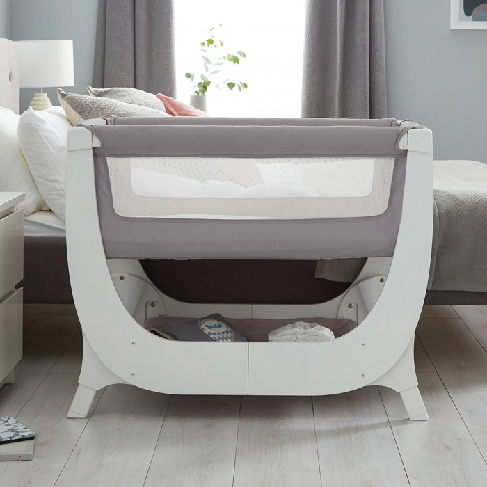 Patut pentru bebelusi - Air Cot - Stone Grey - Shnuggle