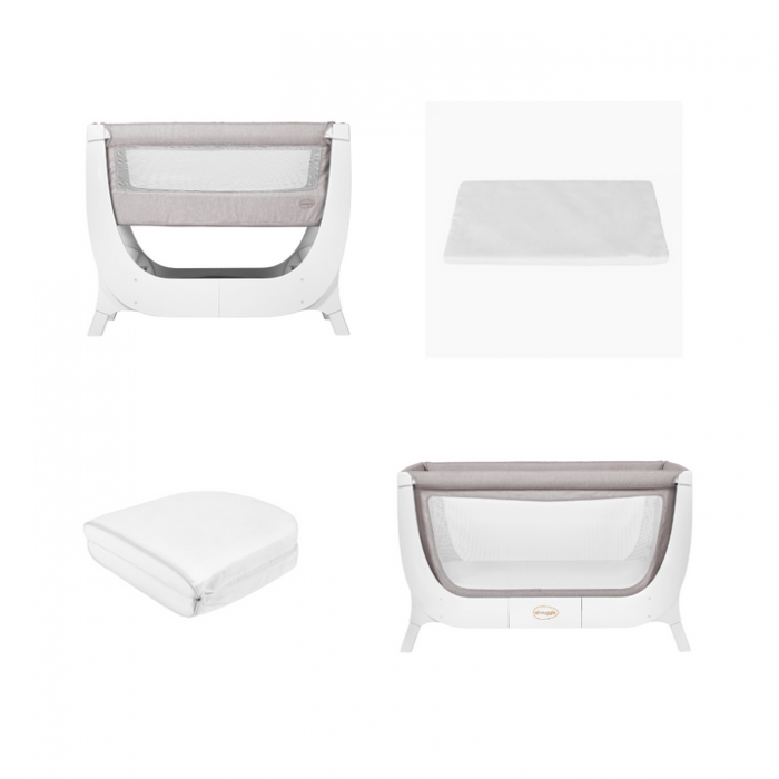 Patut pentru bebelusi - Air Cot - Stone Grey - Shnuggle