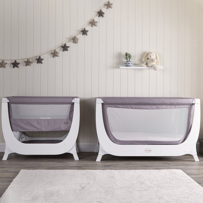 Patut pentru bebelusi - Air Cot - Stone Grey - Shnuggle