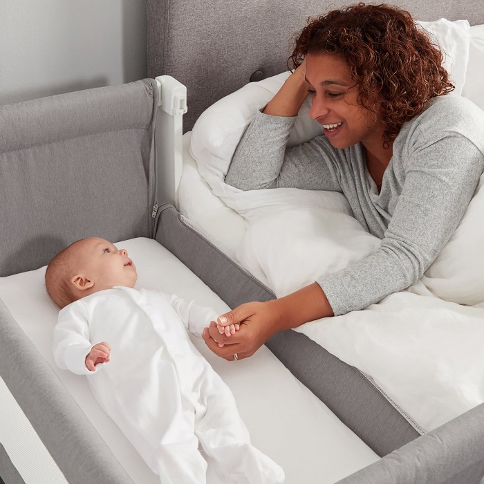 Patut pentru bebelusi - Air Cot - Stone Grey - Shnuggle