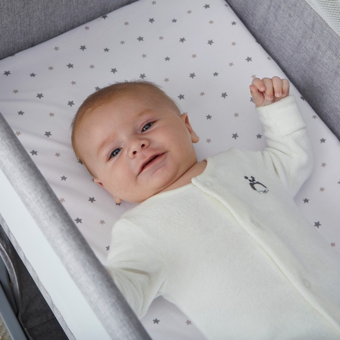 Cearsaf elastic pentru patutul Air Lite - set 2 bucati - Star - Shnuggle