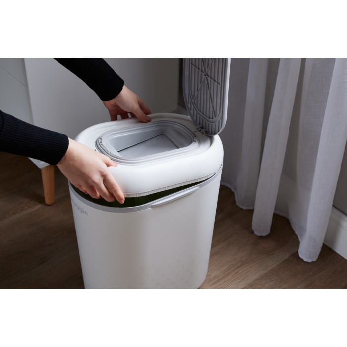 Cos pentru scutece - Eco-Touch - White/Grey - Shnuggle