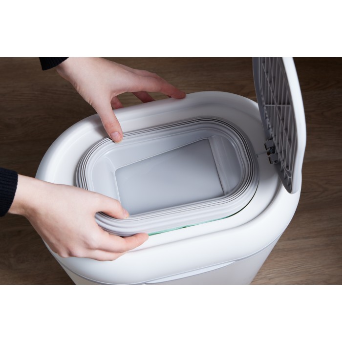 Cos pentru scutece - Eco-Touch - White/Grey - Shnuggle
