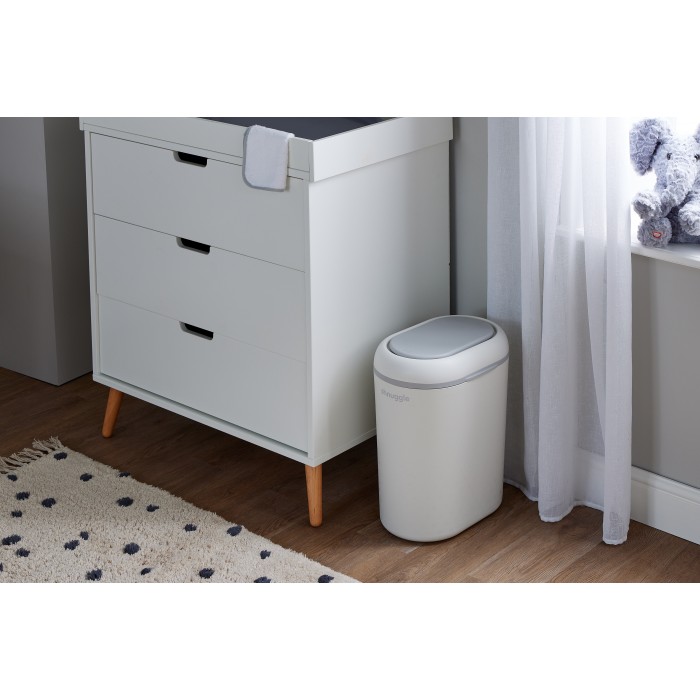 Cos pentru scutece - Eco-Touch - White/Grey - Shnuggle