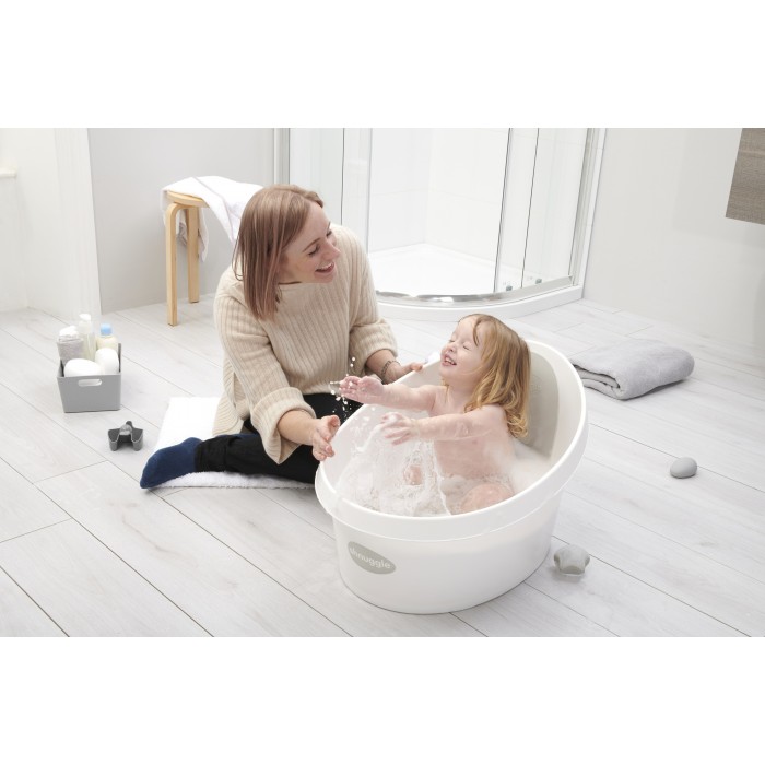 Cada pentru copii - White/Grey - Shnuggle